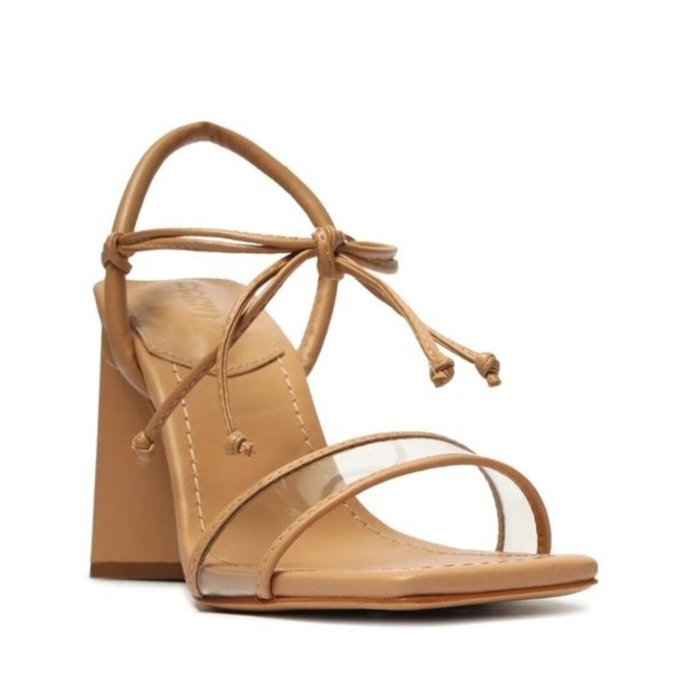 Schutz Gianna Nappa Leather Sandals in Tan